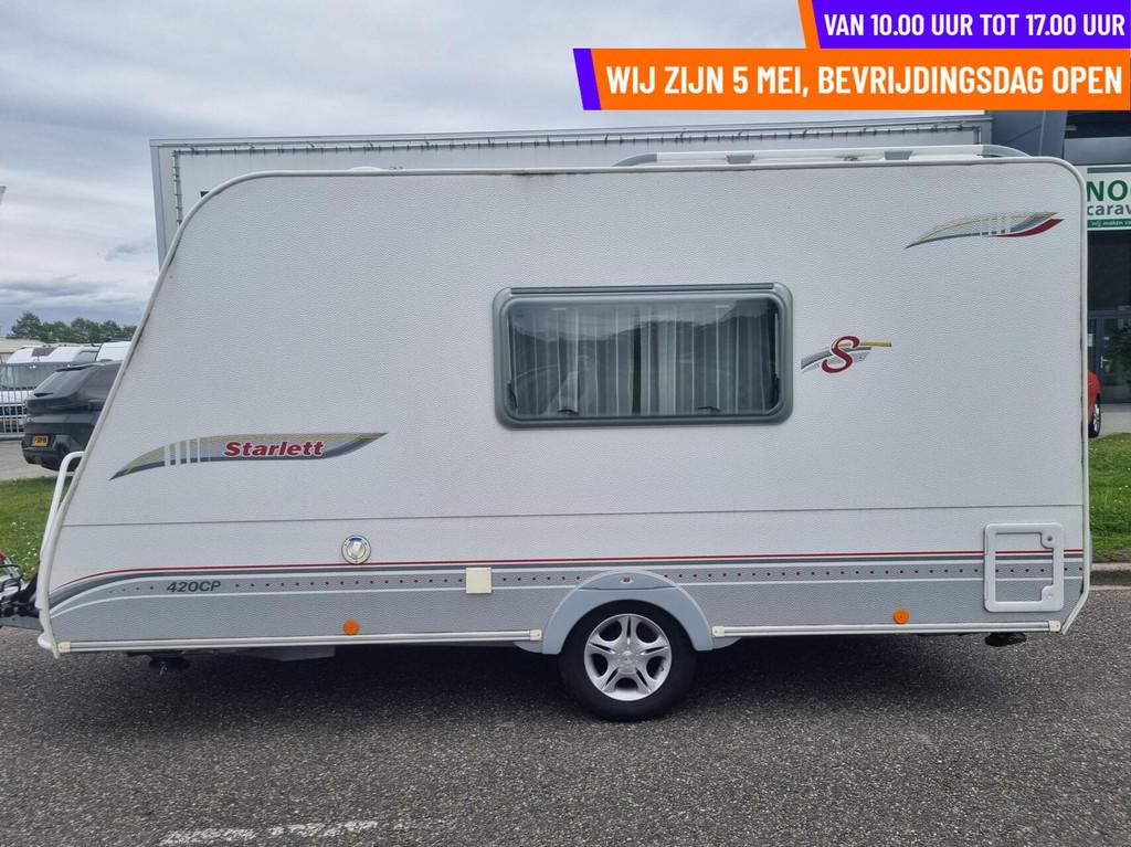 Sterckeman STARLETT 420 CP CASS LUIFEL + DWARSBED+EINDKEUKEN, Serviceluik, Sterckeman, Bedrijf, 750 - 1000 kg