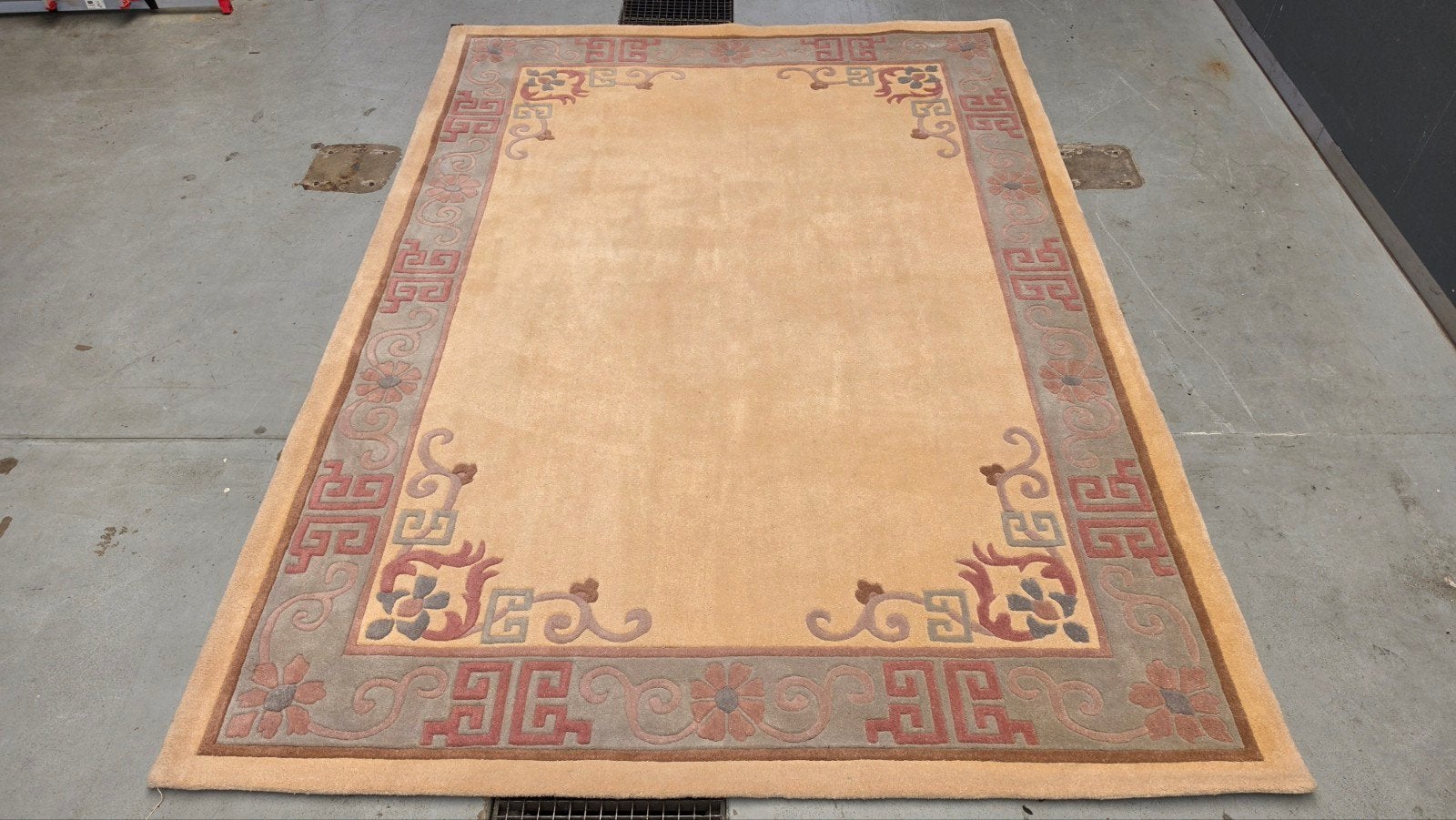 Handgemaakt wol oriental tapijt soft yellow 250x350cm, 200 cm of meer, Www.hypepopup.nl, Ophalen of Verzenden, Zo goed als nieuw