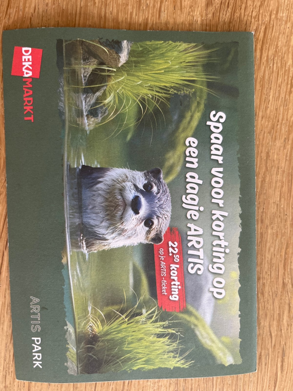 Artis kortingticket, Eén persoon, Ticket of Toegangskaart