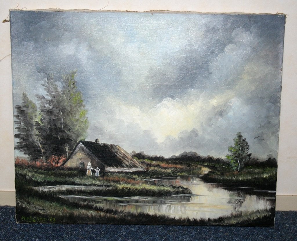 Schilderij zonder lijst, landschap, Martijn van Hest, Ophalen