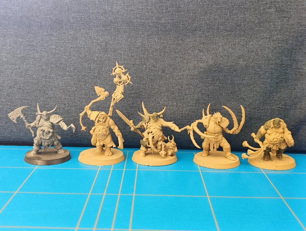 Warhammer Age of Sigmar Putrid Blightkings Set 5, Gebruikt, Warhammer, Ophalen of Verzenden, .
