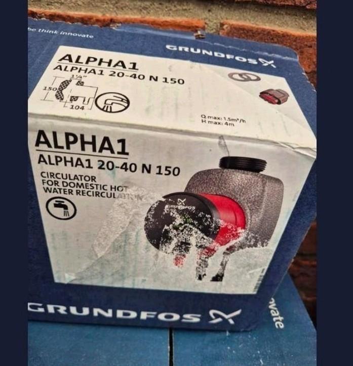 Grundfos Alpha 1 20-40 N 150 Circulatiepomp nieuw in doos, Ophalen of Verzenden, Nieuw, Overige typen