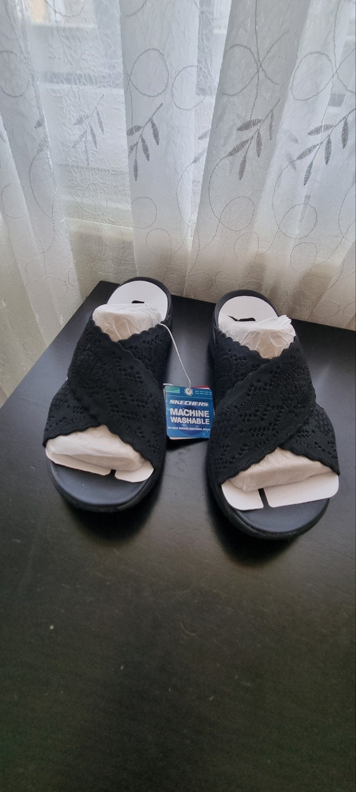 Skechers Arch Fit Slippers maat39  - Zwart, Slippers, Skechers, Zwart, Nieuw