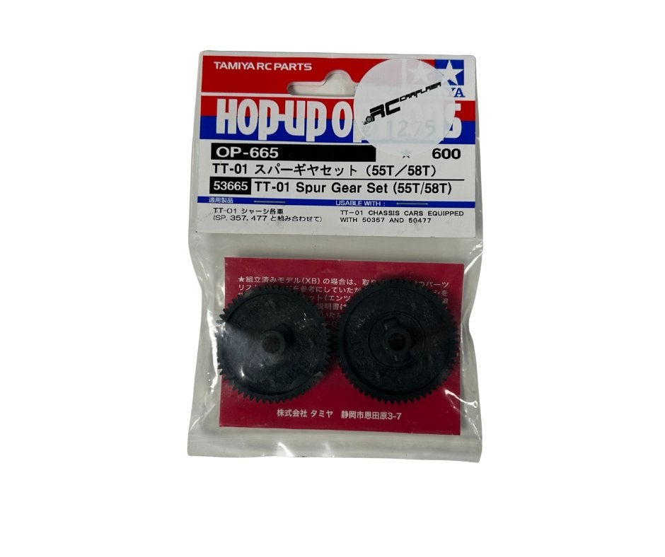 Tamiya OP-665 53665 TT-01 Spur gear set 55T 58T 1/10