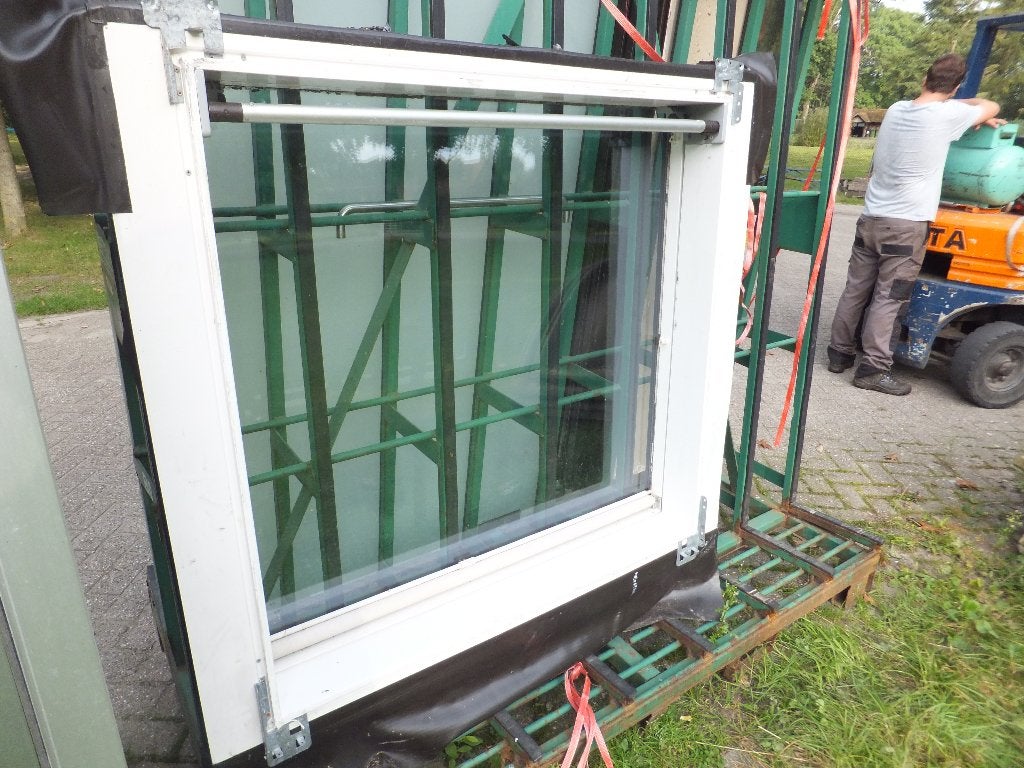 Dakraam met schuifraam, isoglas en gootstukken 114x110 (a3)3, Overige materialen, Gebruikt, Overige kleuren, Minder dan 5 m²