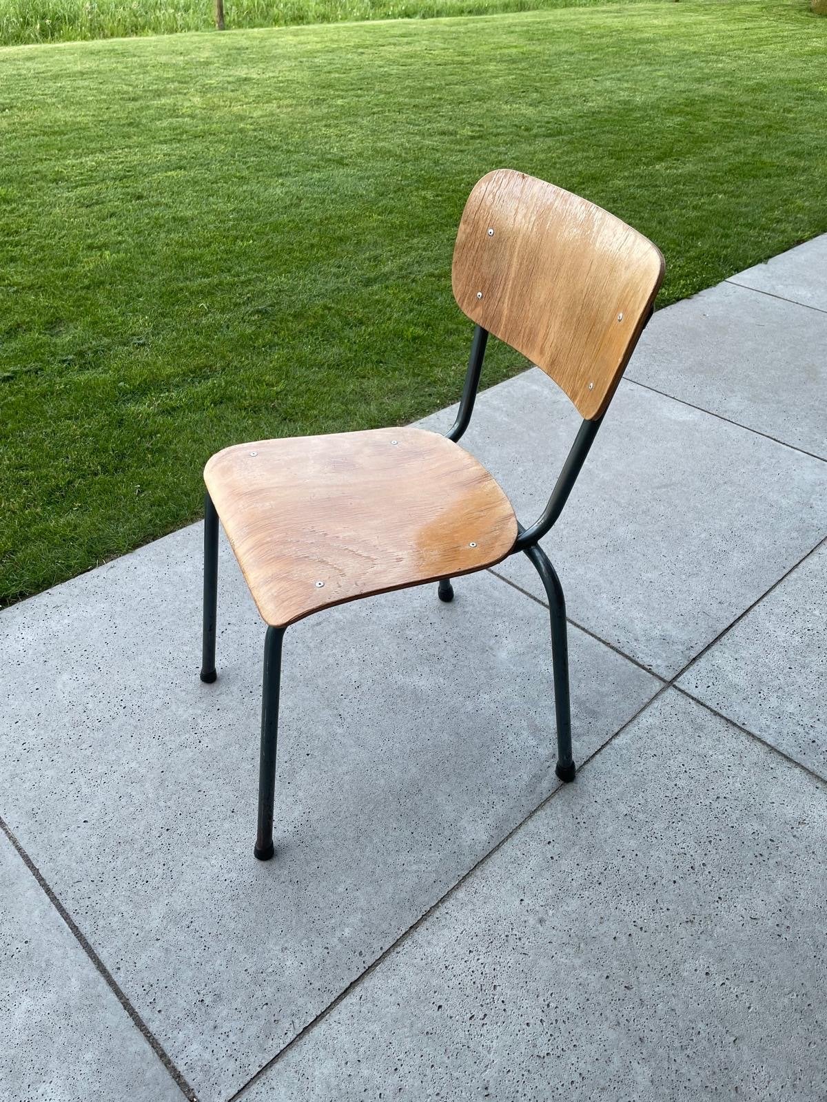 Vintage schoolstoel, Ophalen, Gebruikt, Overige kleuren, Eén