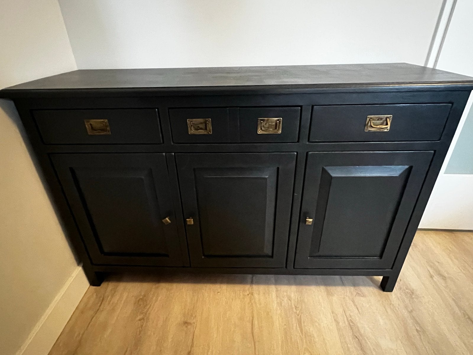 Zware massief houten commode/buffetkast H 90 Br 142 Diep45, Ophalen, Gebruikt, 100 tot 150 cm, Minder dan 100 cm