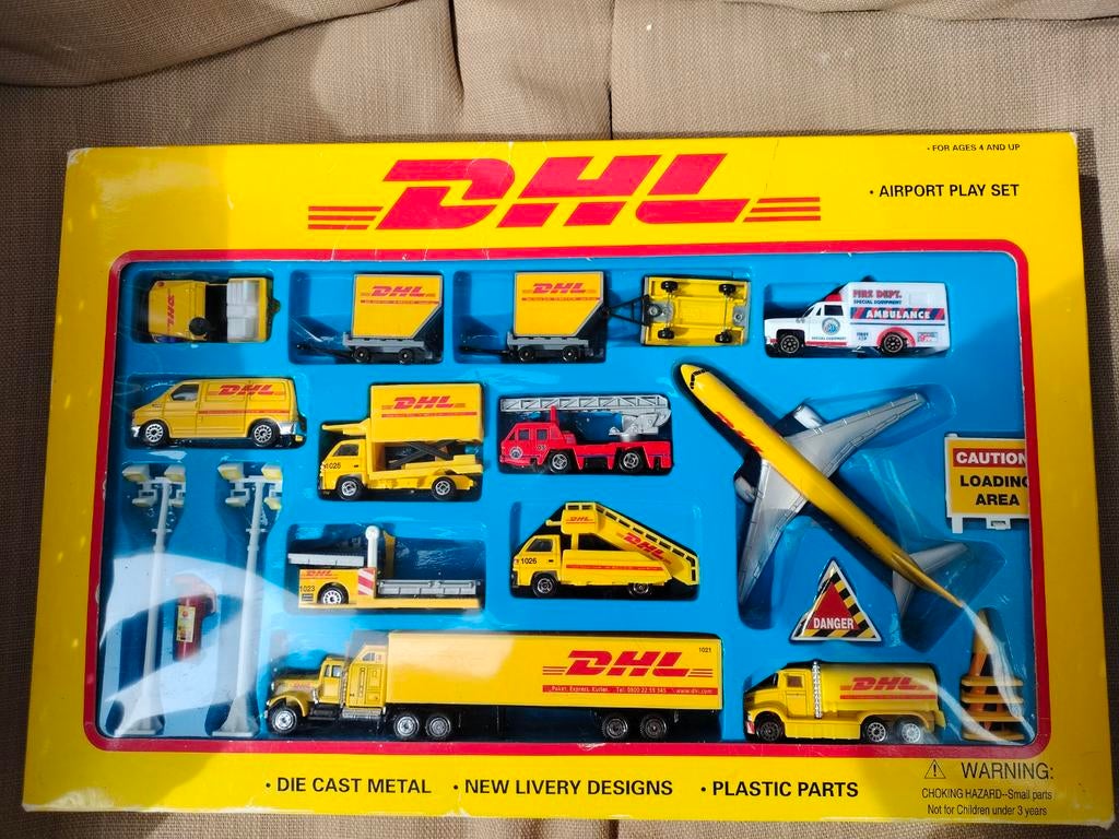 Dhl vliegtuig play set  zeldzaam !!!, Verzamelen, Ophalen of Verzenden, Auto's