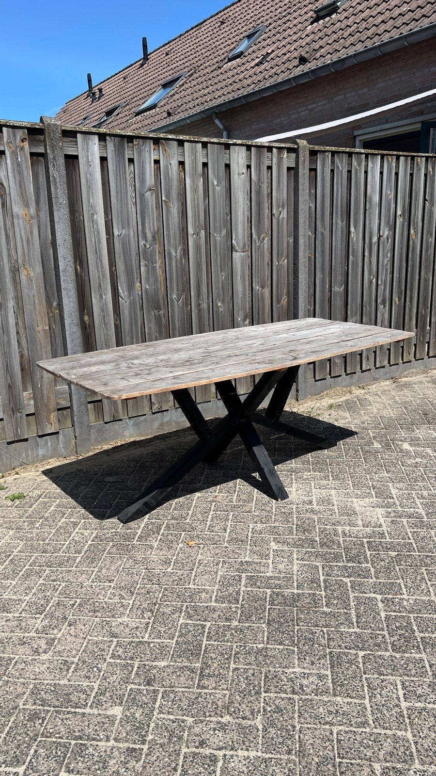 Tuin tafel, Ophalen, Gebruikt, Rechthoekig, Hout
