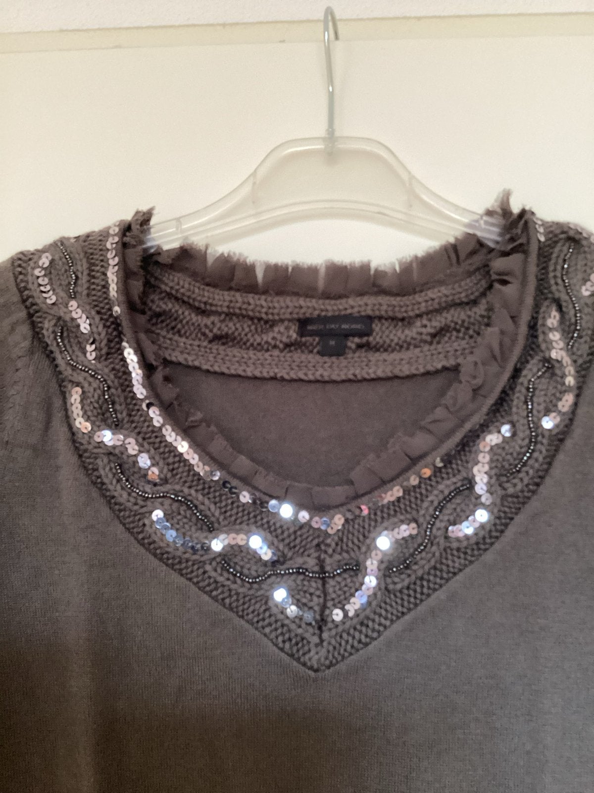 Mer du Nord trui met pailletten, maat S, Kleding | Dames, Ophalen of Verzenden, Zo goed als nieuw, Maat 38/40 (M), Grijs
