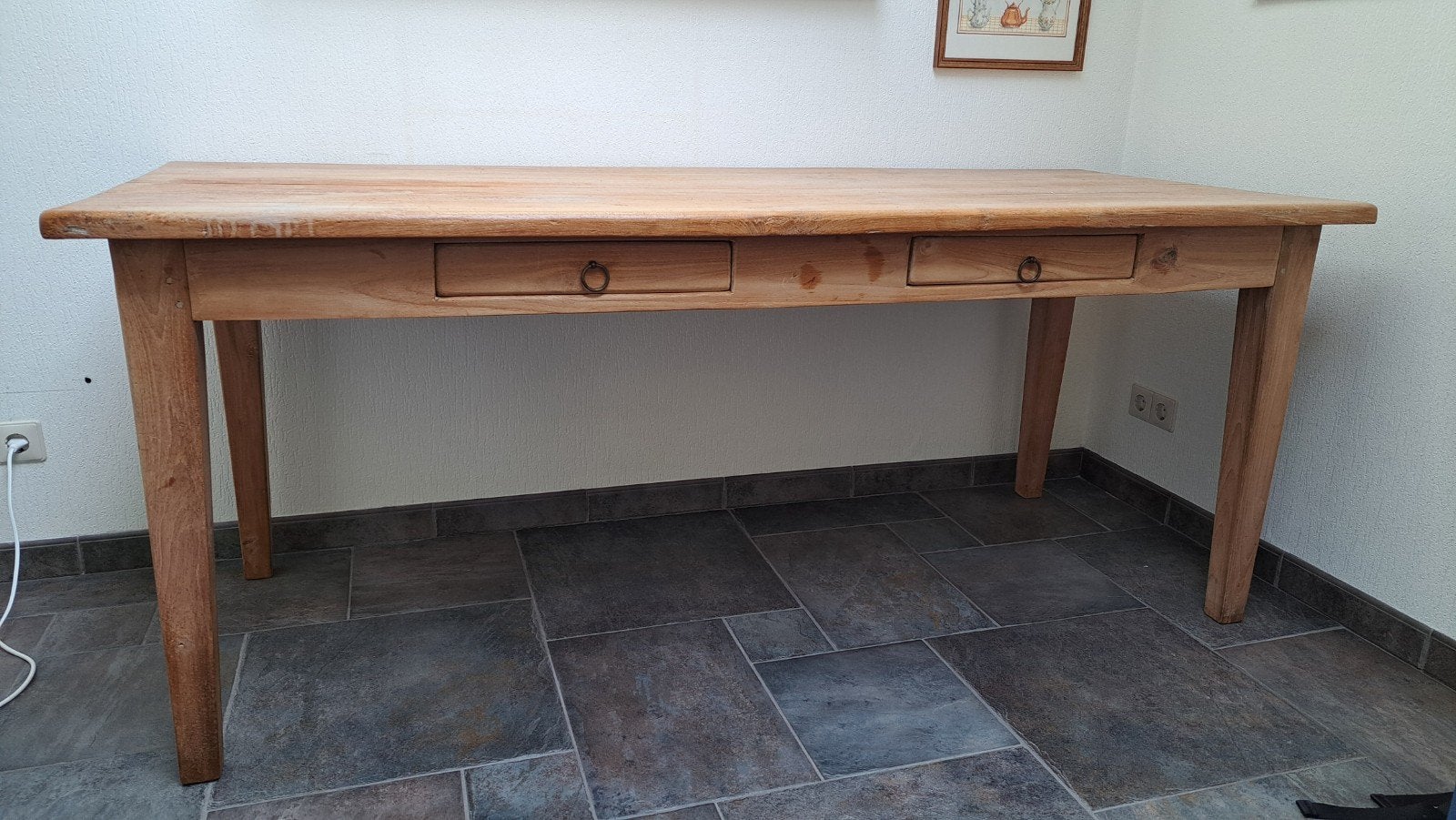 teakhouten tafel, Ophalen, Gebruikt, Teakhout, 50 tot 100 cm