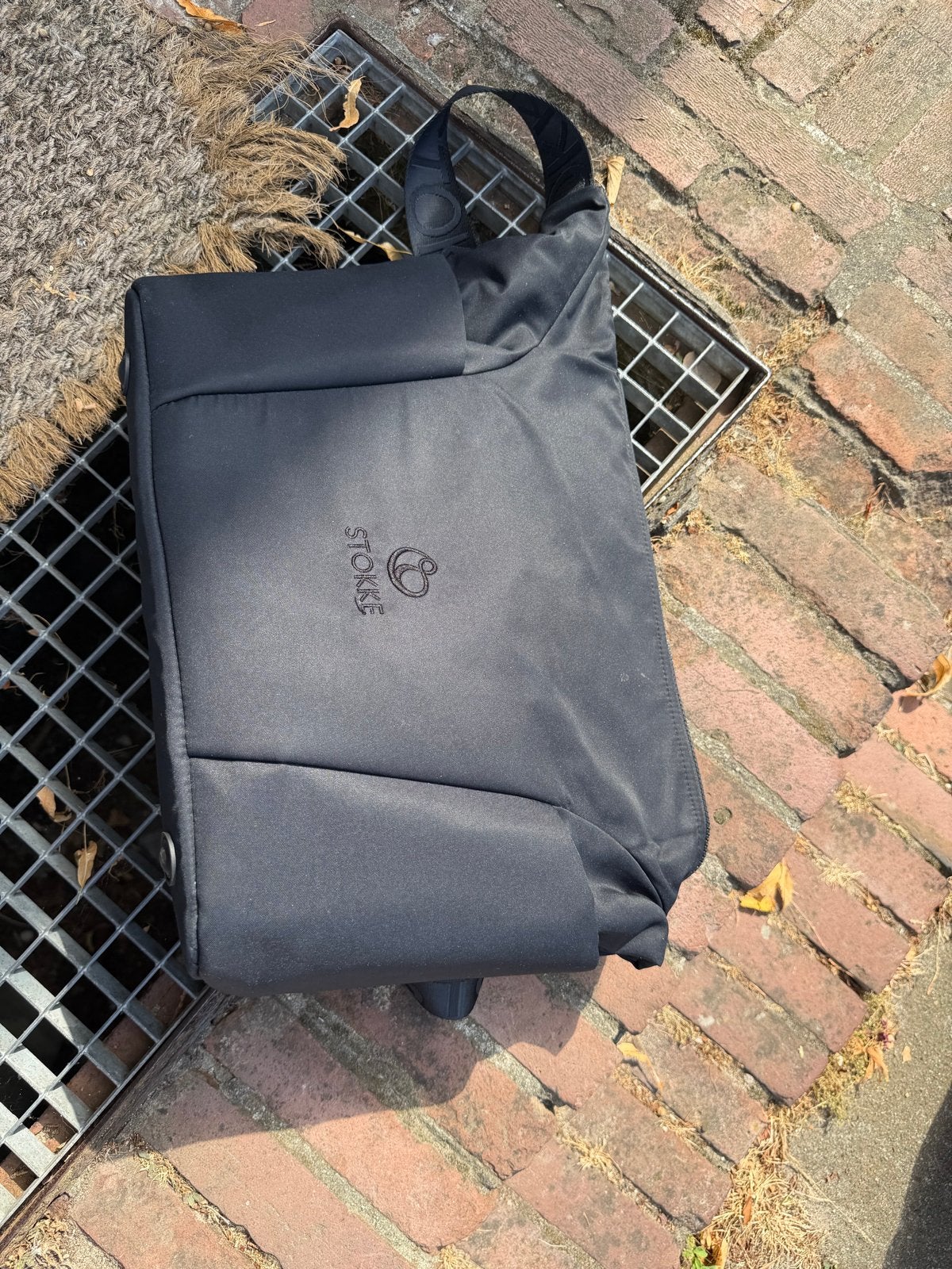 Stokke luiertas/verzorgingstas - Zwart, Kinderen en Baby's, Luiertassen, Verzorgingstas, Gebruikt, Zwart, Stokke