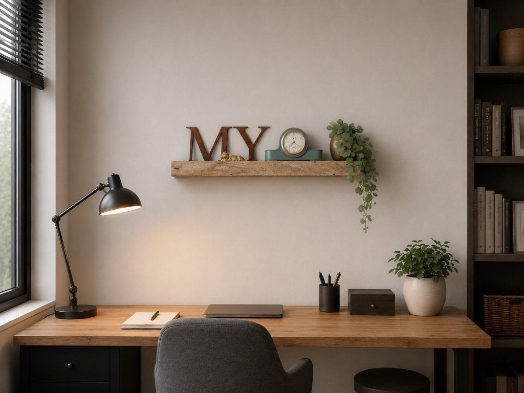 Massief eiken wandplank zwevend + montagepennen 66,5cm #215, Houtatelier M.Y., Info@myhoutatelier.nl, Nieuw, Ophalen of Verzenden