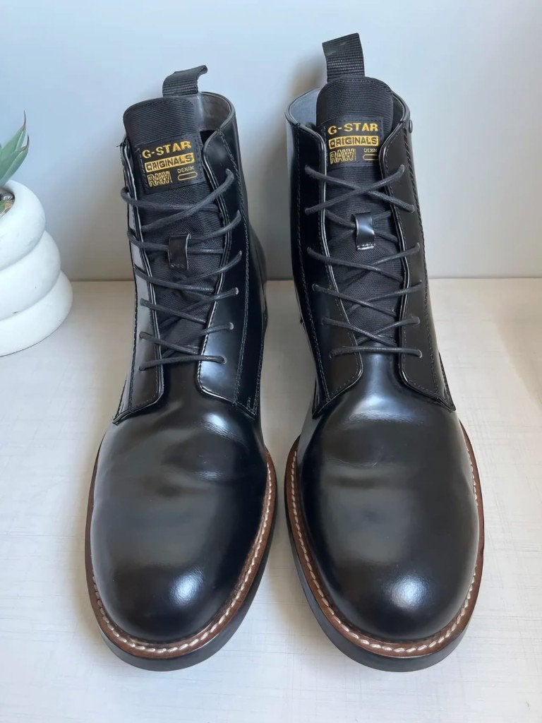 G-STAR RAW MEN'S BLACK BOOTS USED LIKE NEW, Ophalen, G-Star Raw, Zwart, Boots