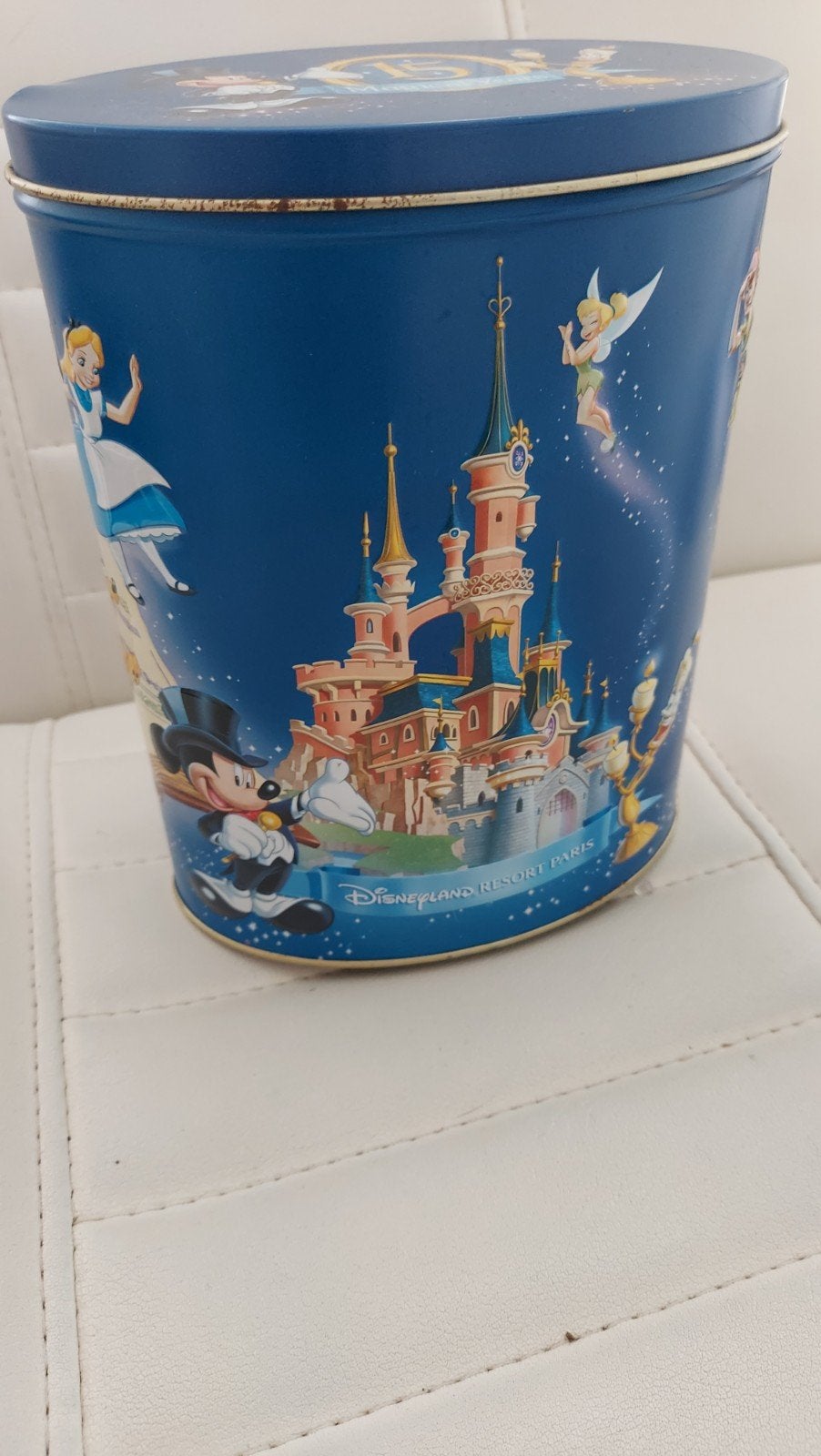 Disney Disneyland Parijs Blikken Mickey Alice Tinkerb, Verzamelen, Ophalen of Verzenden, Mickey Mouse, Gebruikt, Overige typen