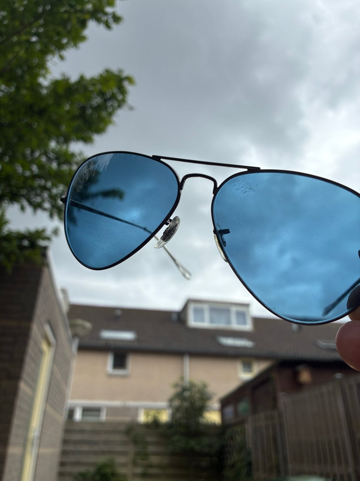 Ray-Ban polarized Aviator zonnebril met blauwe glazen, Sieraden, Tassen en Uiterlijk, Zonnebrillen en Brillen | Dames, Ophalen