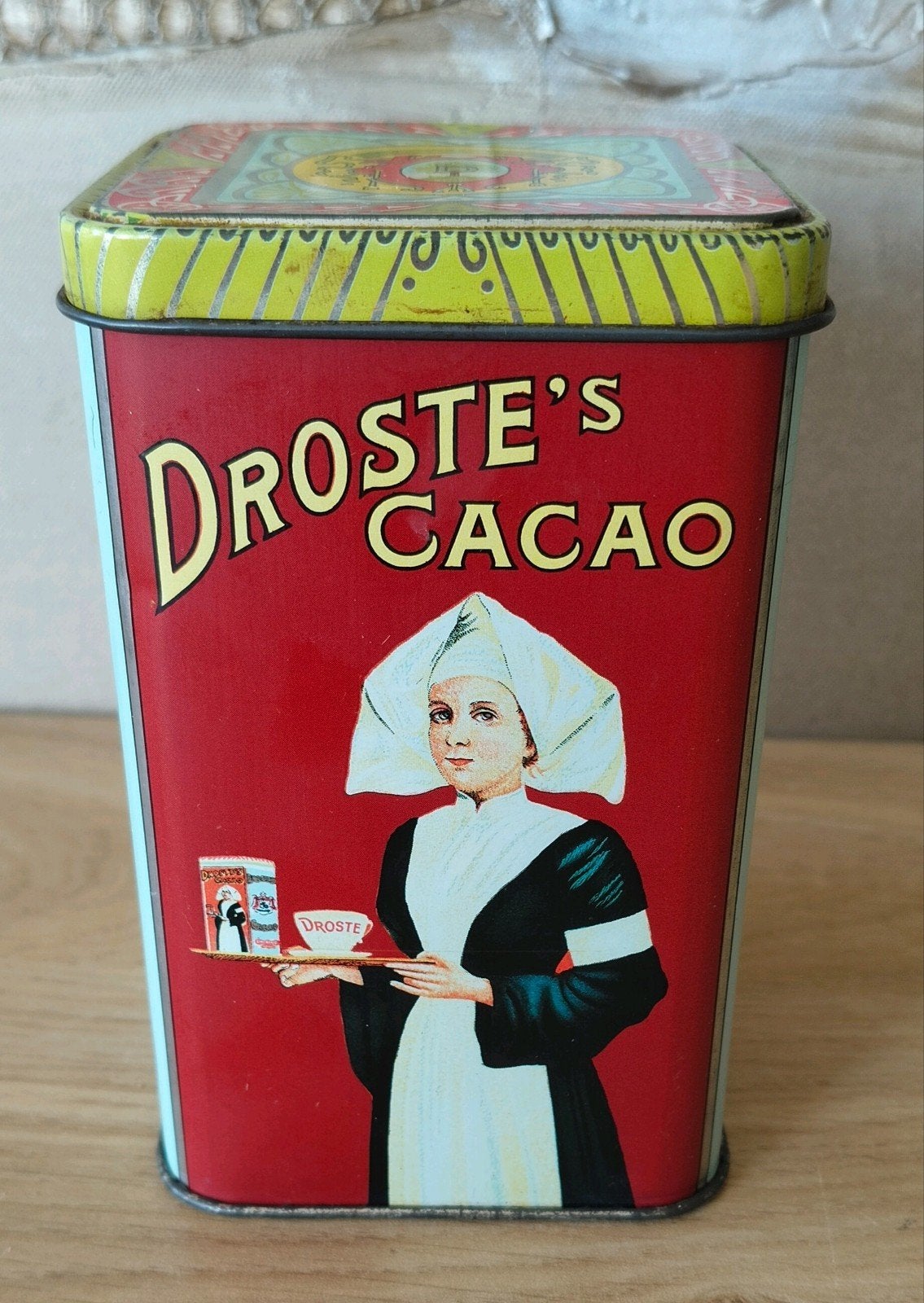 Vintage Droste Cacao Blik, Verzamelen, Blikken, Verzenden, Gebruikt, Overige, Droste