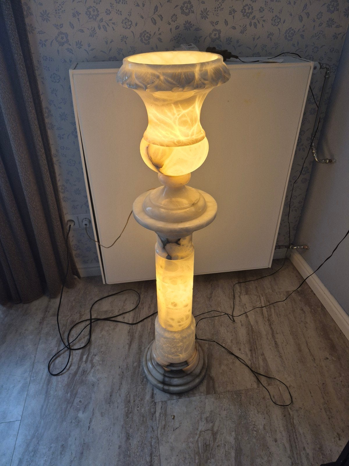 Elegante Onyx Vloerlamp - Klassiek Design, Ophalen