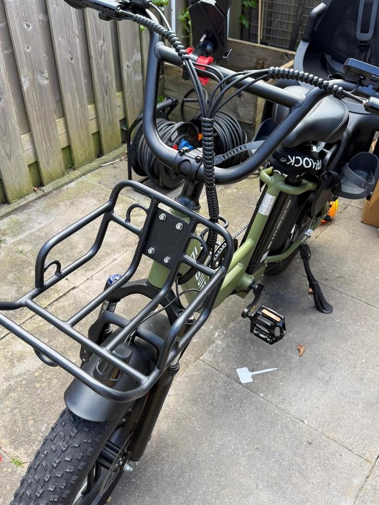 Engwe E-bike met kinderzitje en voordrager, Zo goed als nieuw, 51 tot 55 cm, 50 km per accu of meer, Ophalen