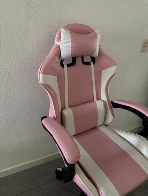 Ergonomische Gaming/Bureau stoel, Gaming bureaustoel, Ophalen of Verzenden, Zo goed als nieuw, Roze