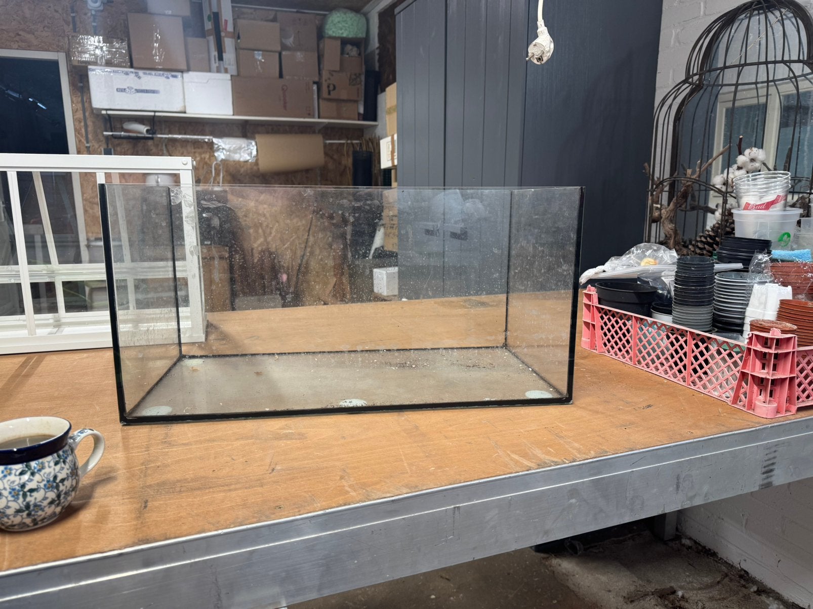 Glazen bak/ terrarium, Dieren en Toebehoren, Ophalen, Gebruikt, Terrarium of Paludarium