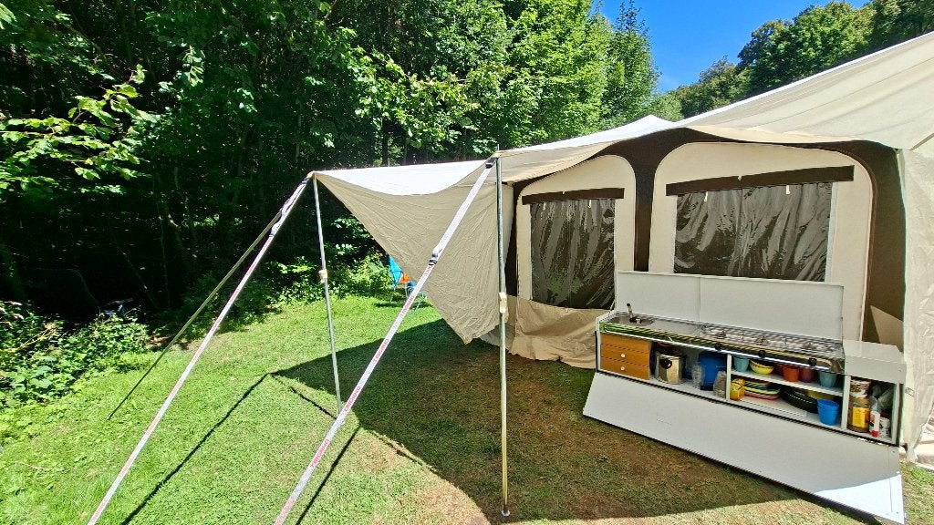 Trigano Odyssee GL met Pack Go Systeem Vouwwagen, Ophalen, Trigano, Beige, Aanwezig
