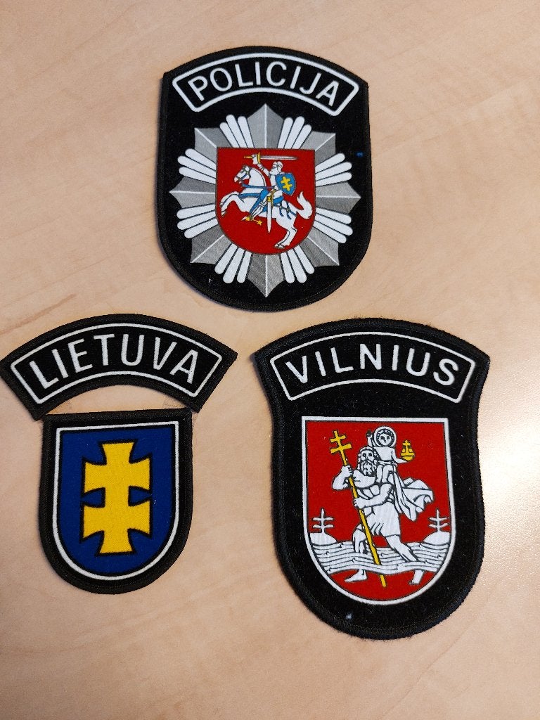 Politie Lithouwen, Ophalen of Verzenden, Overige soorten, Overige gebieden, Embleem of Badge