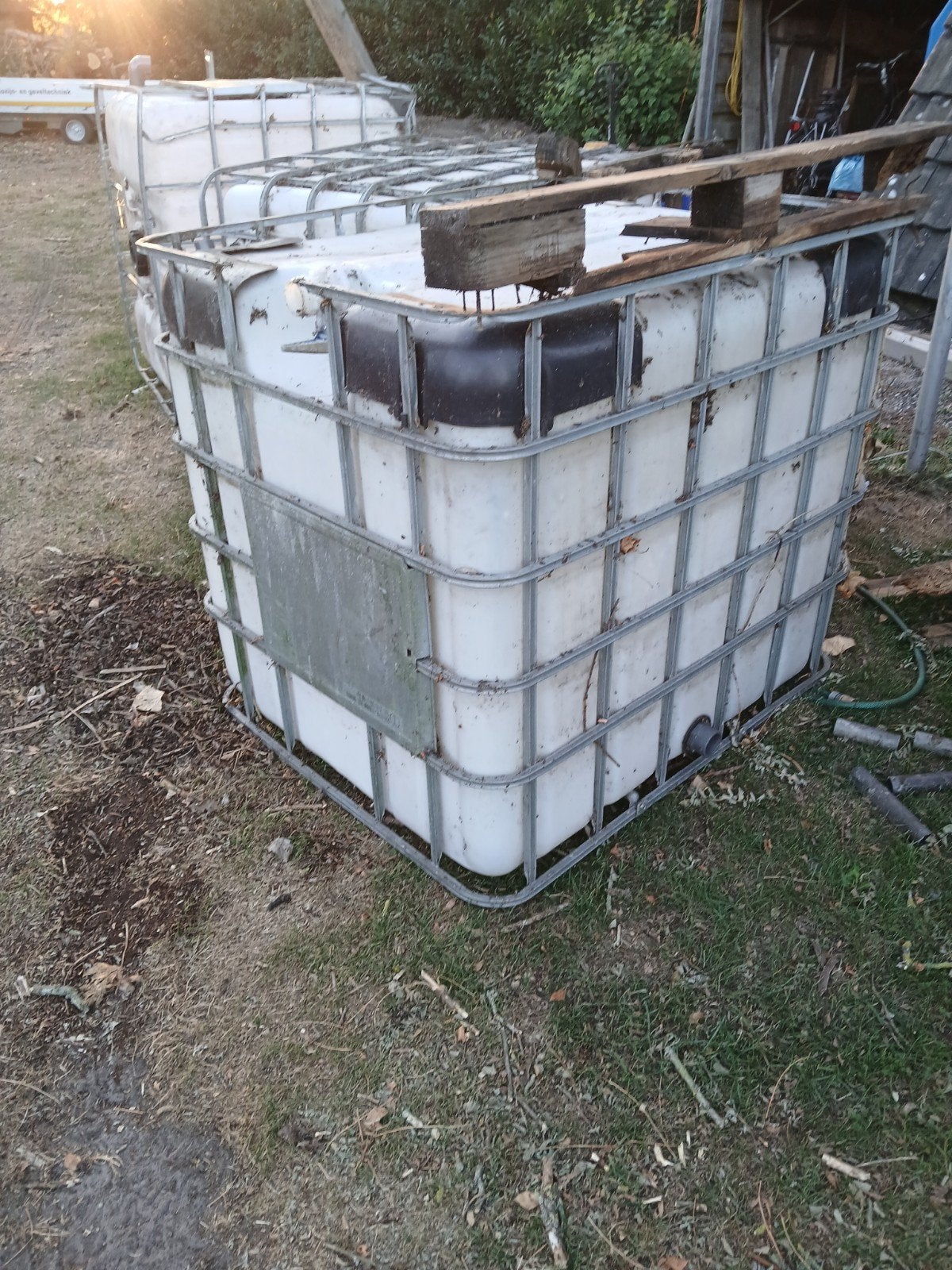 IBC container 1000 liter - Wateropslag, Tuin en Terras, 150 liter of meer, Ophalen of Verzenden, Gebruikt, Kunststof