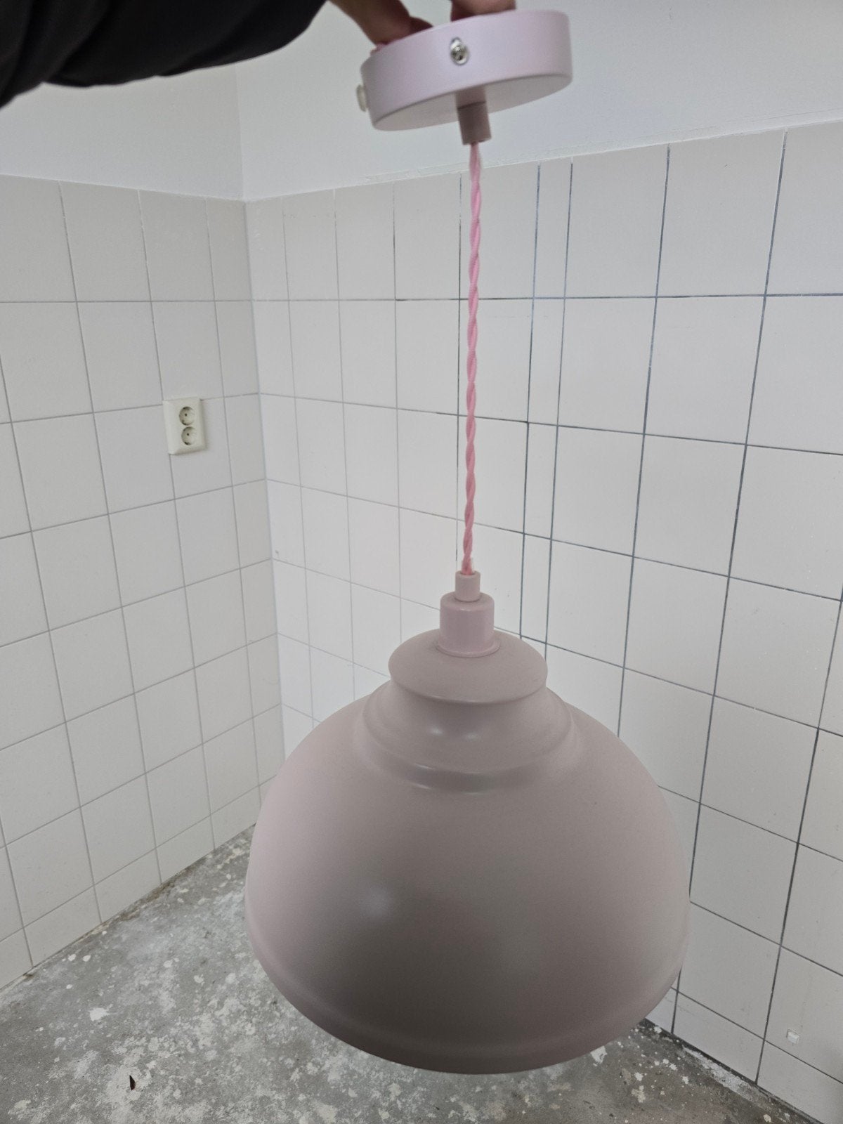 Roze hanglamp, Ophalen, Zo goed als nieuw