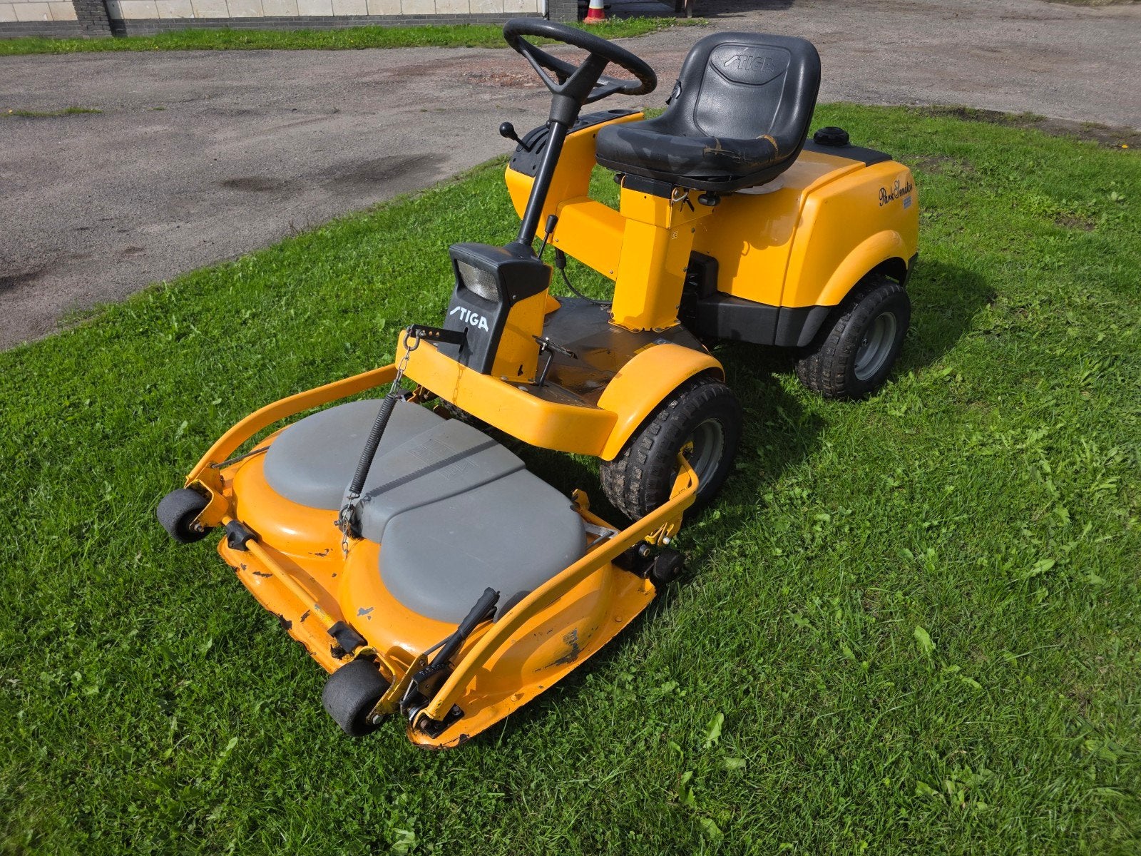 Stiga park senator 13pk b&s 107cm mulch dek, Gebruikt, Stiga, Ophalen of Verzenden, 90 tot 120 cm