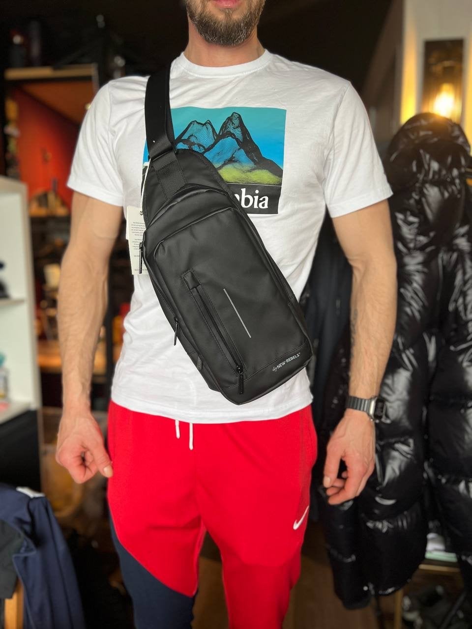 New Rebels Crossbody Tas Zwart - Nieuw met label, Ophalen of Verzenden, Nieuw, Zwart, Overige merken