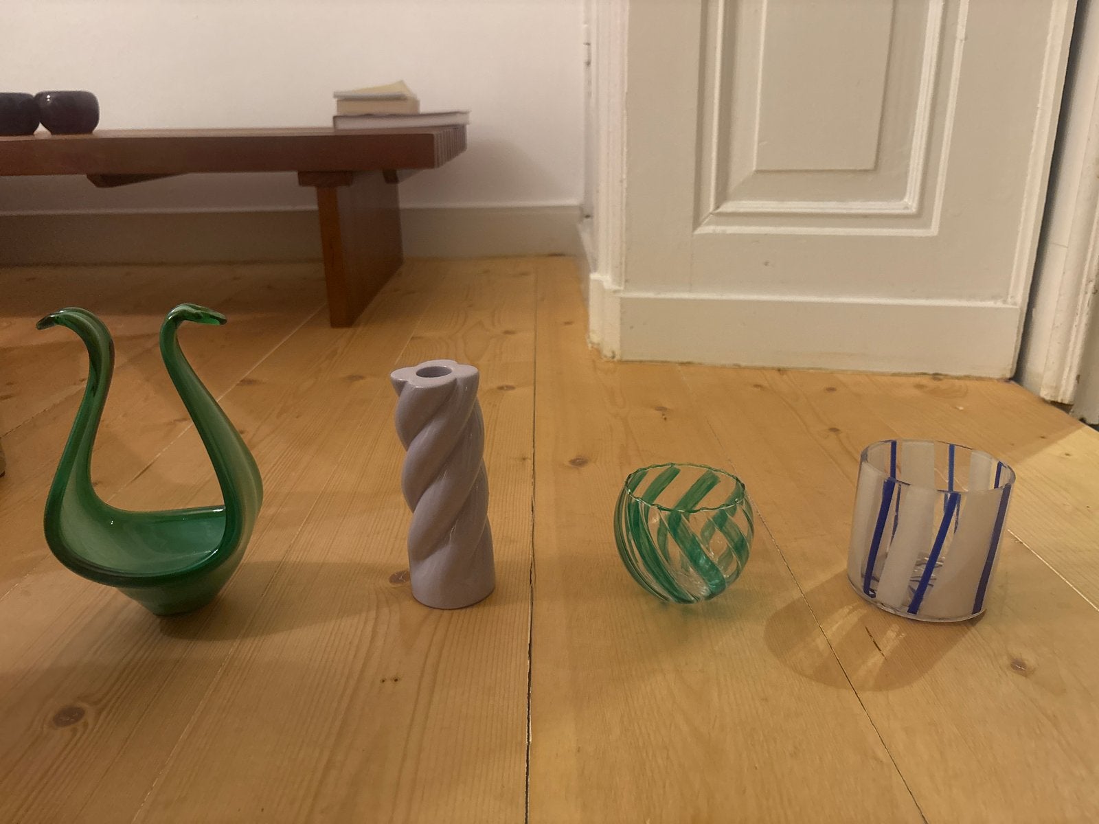 Groen glaswerk en FEST kandelaar + waxine licjtjes, Antiek en Kunst, Antiek | Glas en Kristal, Ophalen