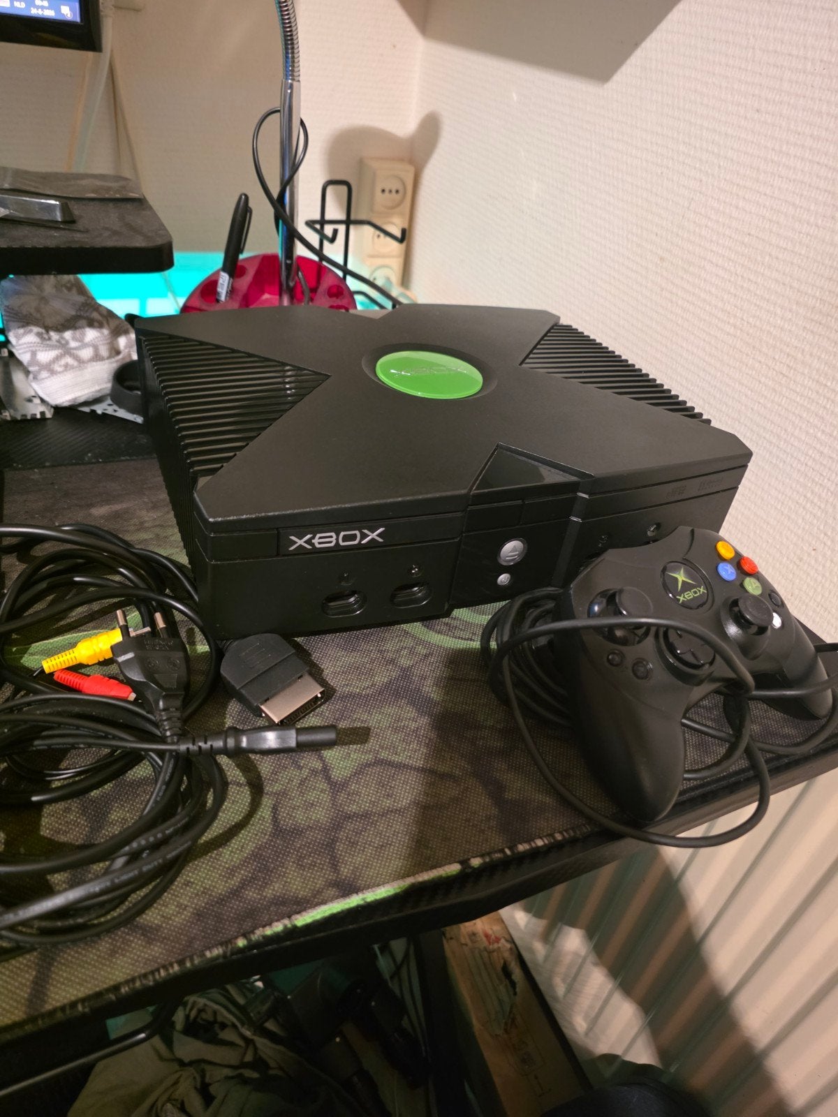 Originele Xbox console met controller en kabels, Ophalen, Gebruikt, Met 1 controller