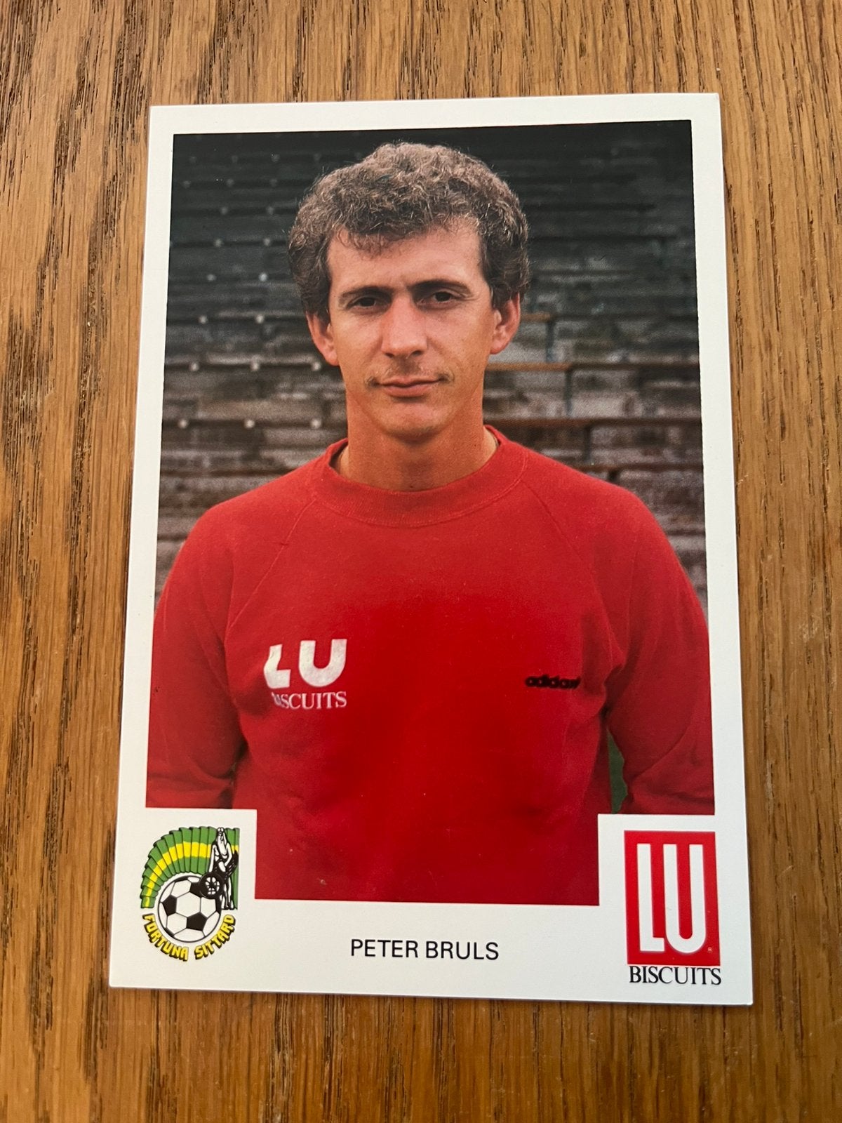 Oude spelerskaart Peter Bruls, jaren 80 (Fortuna Sittard), Ophalen of Verzenden, Zo goed als nieuw, Overige binnenlandse clubs