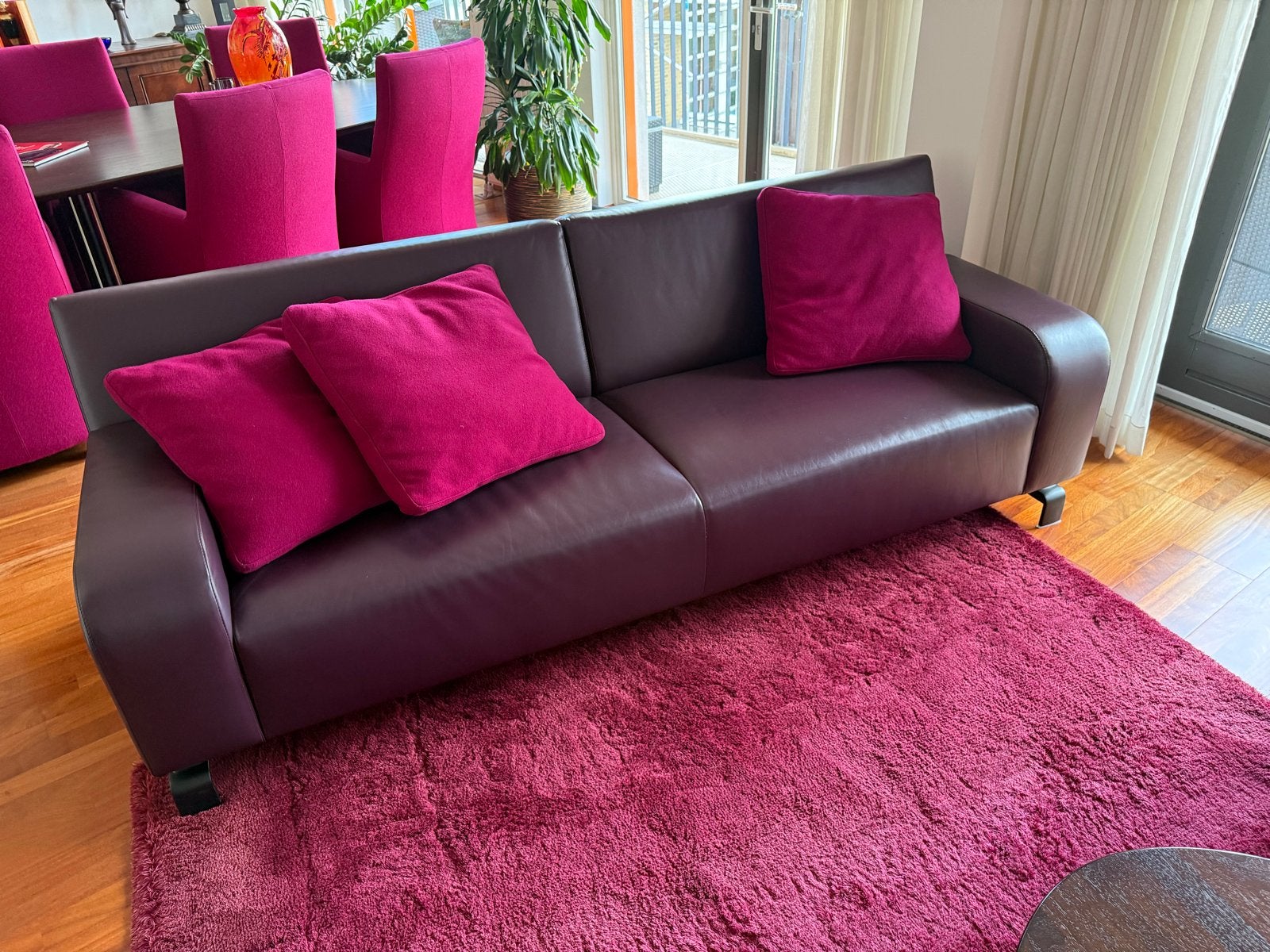 Leolux B-Flat Leren 2-zitsbank, zo goed als nieuw, Ophalen, 100 tot 125 cm, Tweepersoons, Leer