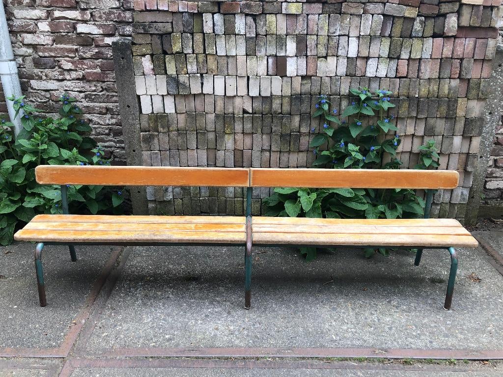 Frans kinderbankje | schoolbankje | gymbankje | 2 meter lang, Ophalen, Gebruikt, Stoel(en)
