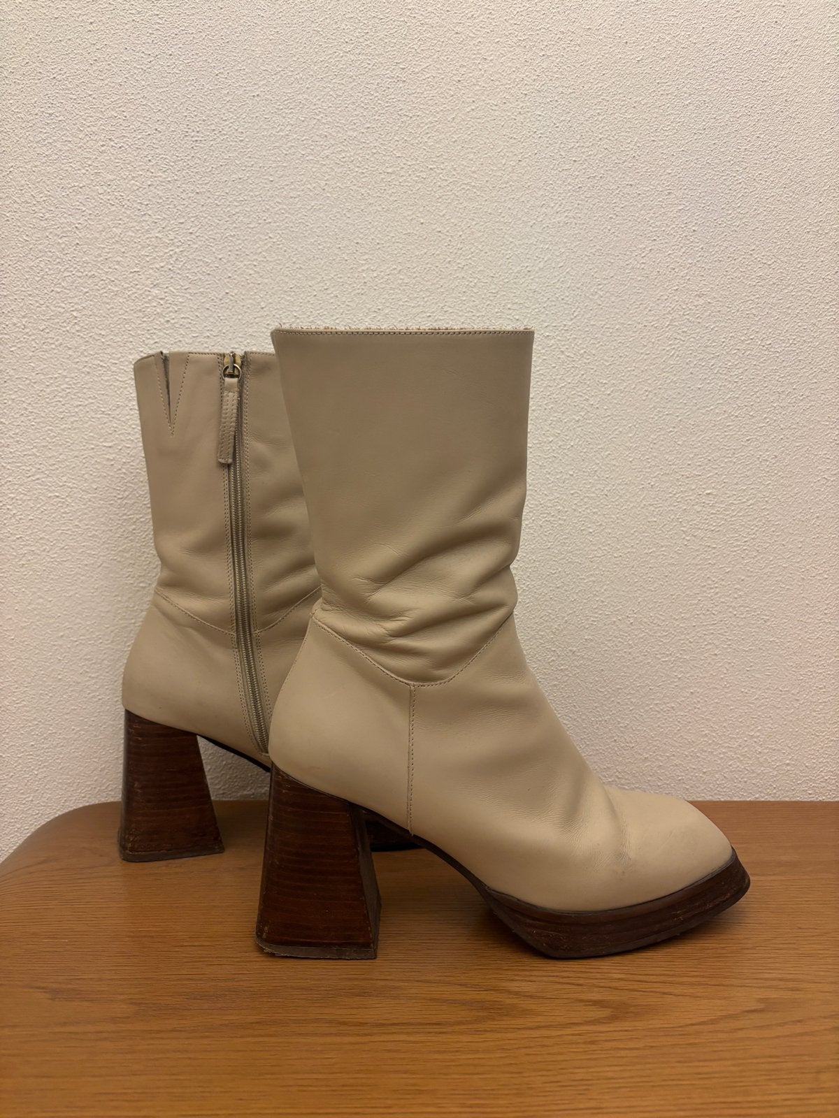 Feners laarzen maat 40, Hoge laarzen, Beige, Ophalen of Verzenden, Gedragen