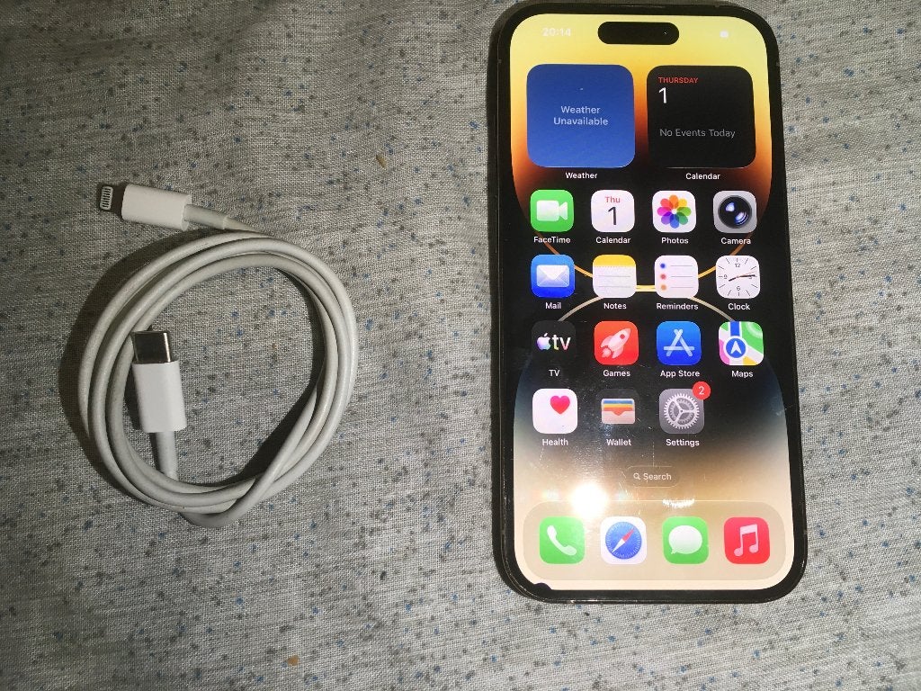 iPhone 14 Pro 128GB Gold, Ophalen, 82 %, Zonder simlock, Zonder abonnement
