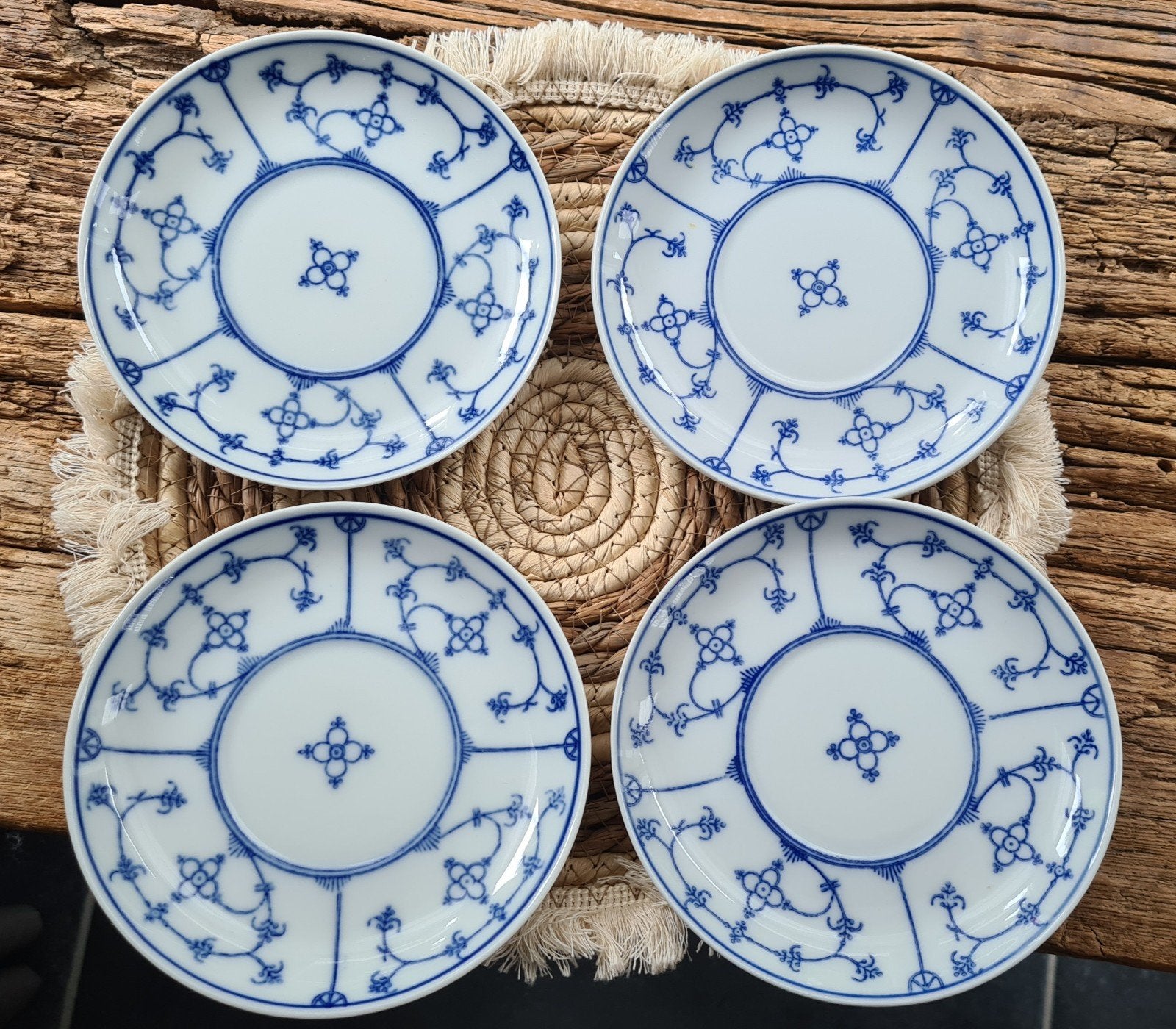 Set van 4 Jäger Eisenberg Thüringen schoteltjes Blau Saks, Ophalen of Verzenden