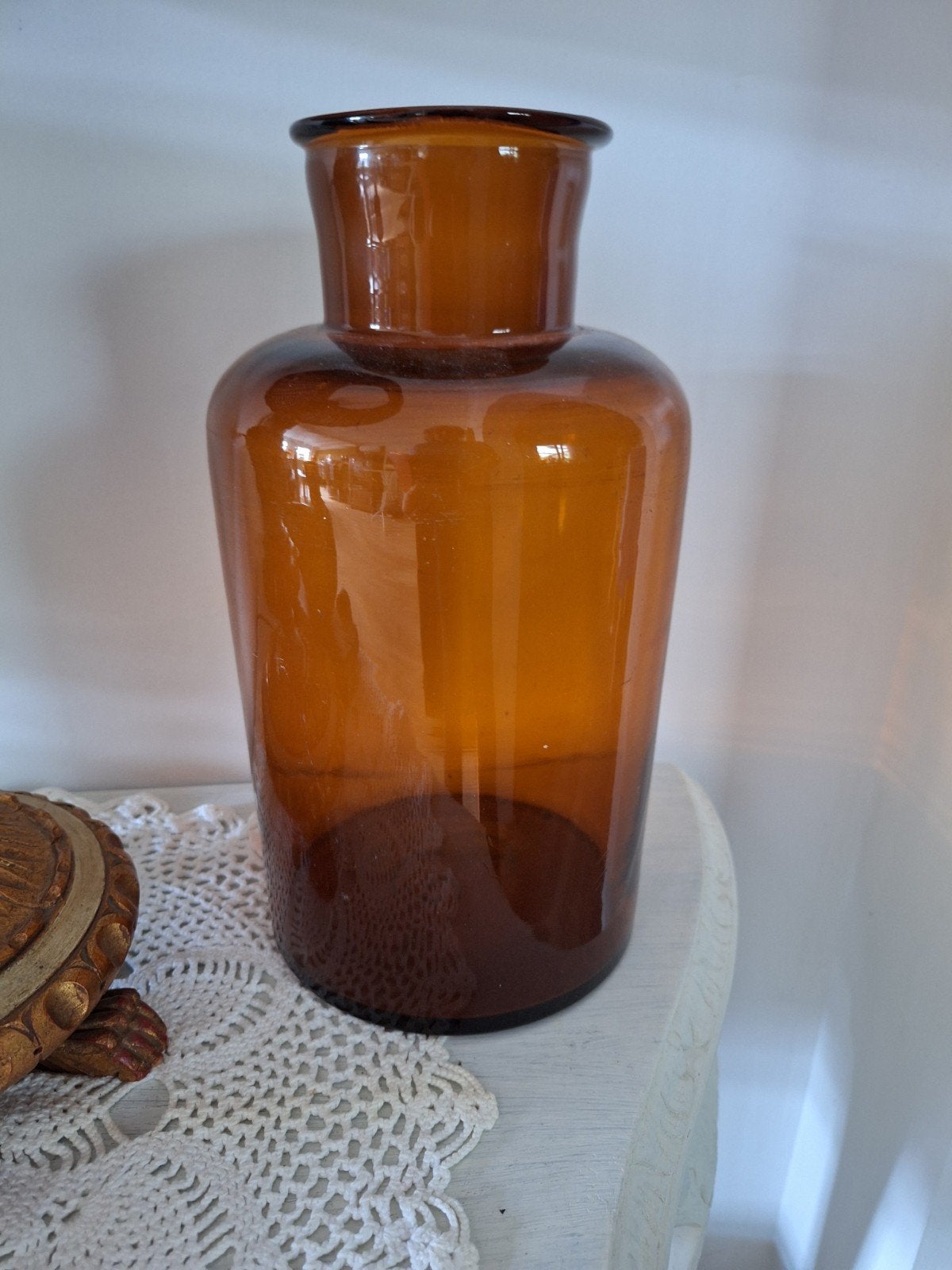 oude apothekersfles/ vaas, Ophalen