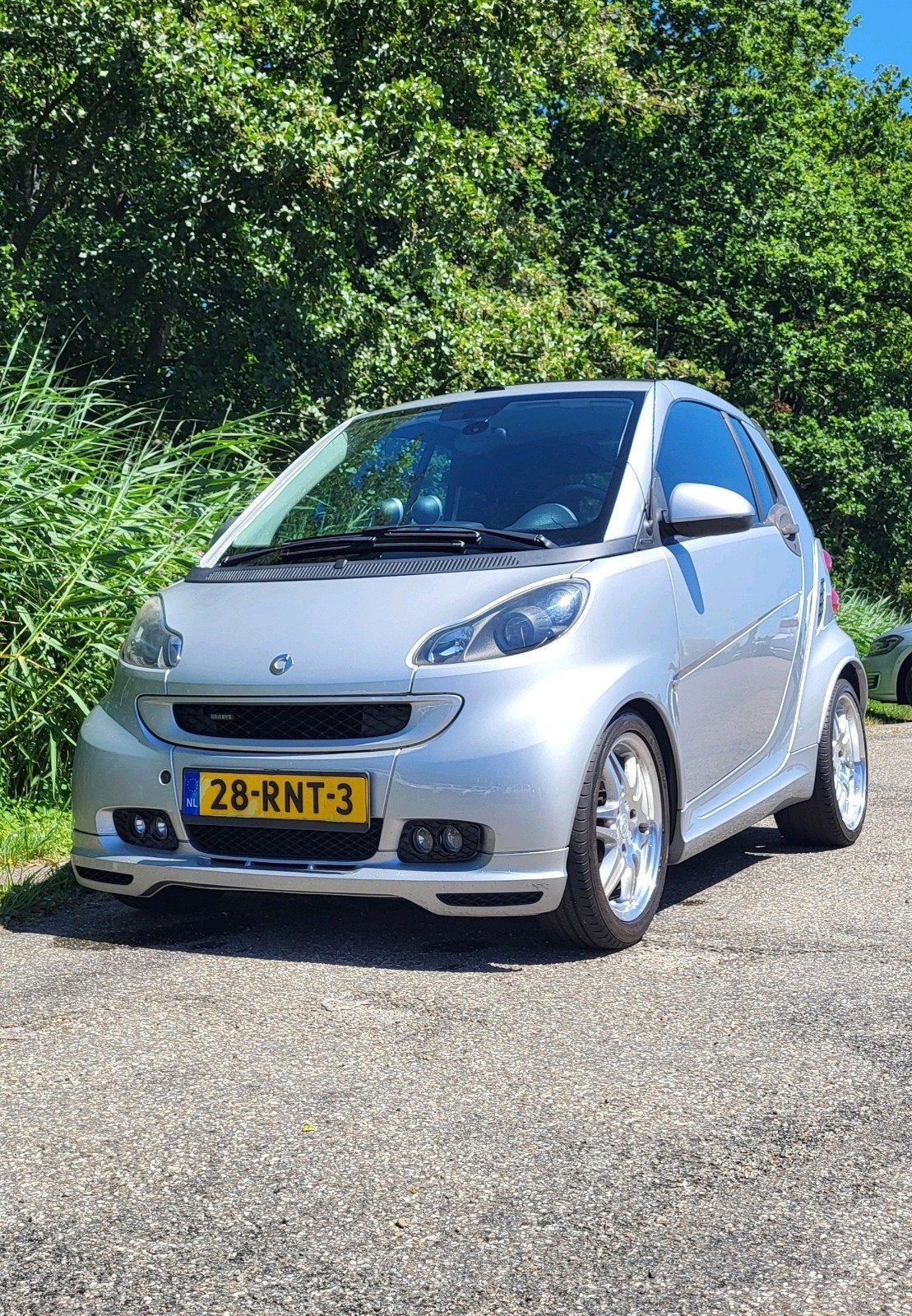 Smart ForTwo org. BRABUS 1.0 72KW Cabrio AUT 2009 Grijs, Auto's, Smart, Particulier, Ophalen