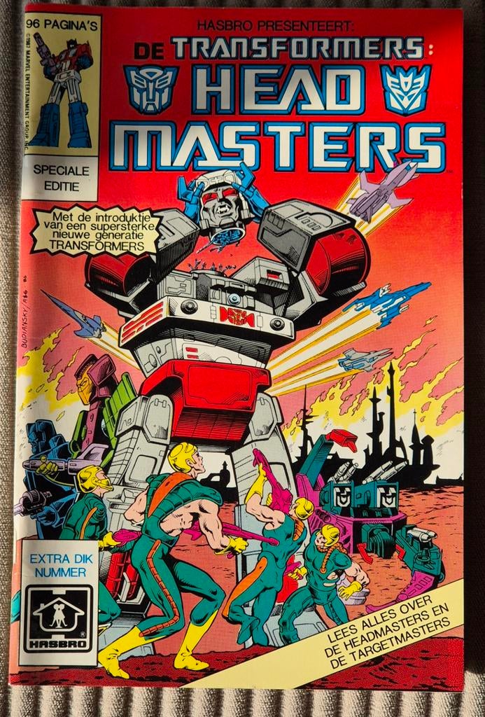 Transformers Headmasters Comic - NL 1988 - Hasbro, Boeken, Strips | Comics, Zo goed als nieuw, Europa, Ophalen of Verzenden