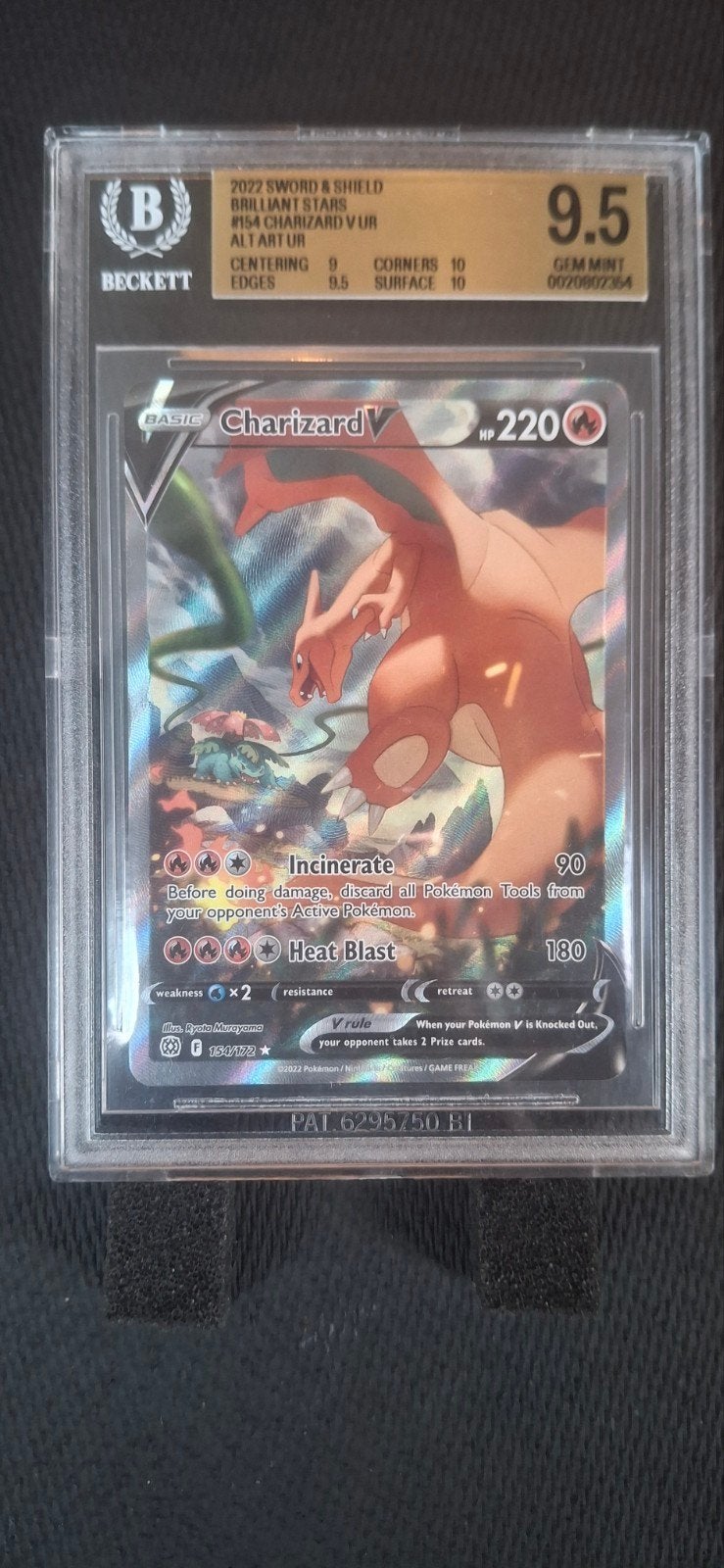 CHARIZARD V 154 BECKET 9.5, Ophalen of Verzenden