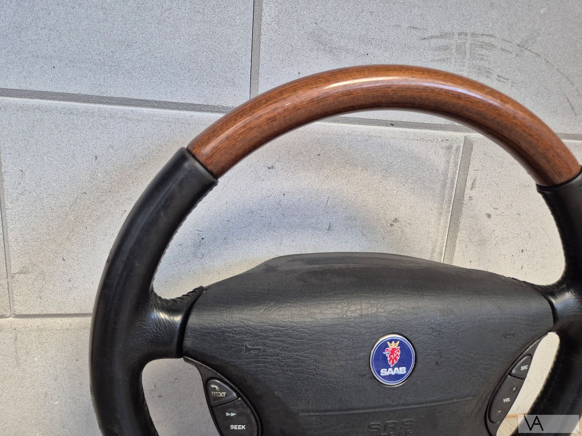 Houten stuur van Saab 9-3 en 9-5 1998 tot 2003 met airbag, Auto-onderdelen, Gebruikt, -, -, Ophalen of Verzenden