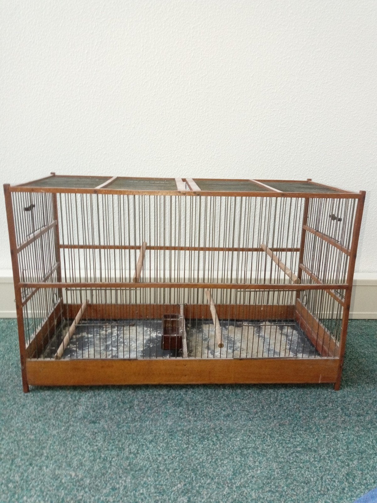 Antieke houten vogelkooi, Ophalen, Hout, Vogelkooi