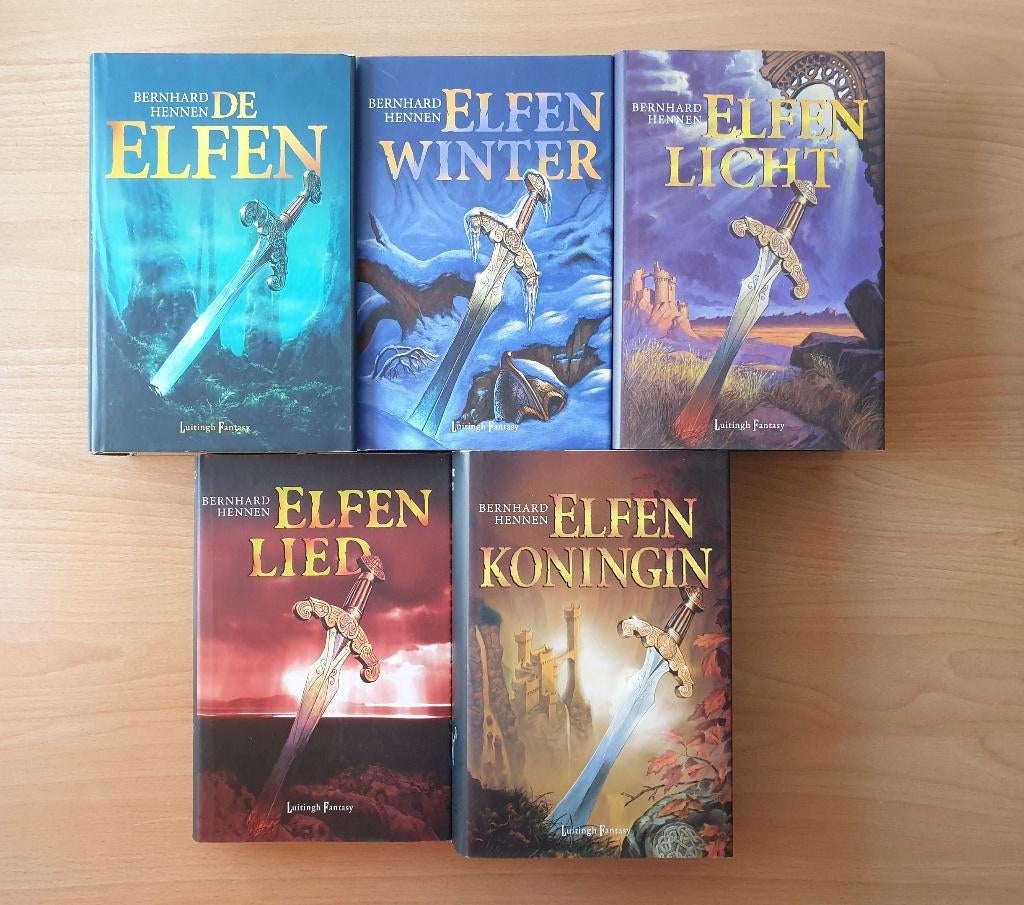 Bernhard Hennen - De Elfen 1 t/m 5, genummerde hardcovers, Boeken, Fantasy, Gelezen, Ophalen of Verzenden