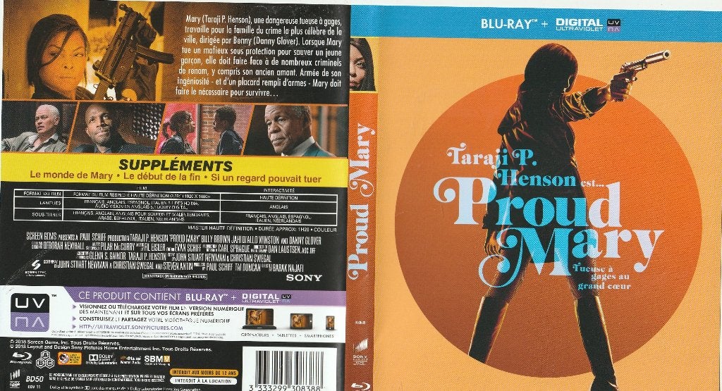 Proud mary (engels - frans ) blu ray, Ophalen of Verzenden, Zo goed als nieuw, Blu-ray, Engels