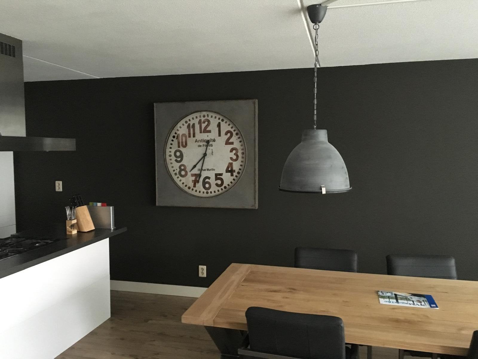 Industriële wandklok, Huis en Inrichting, Ophalen, Gebruikt, Wandklok