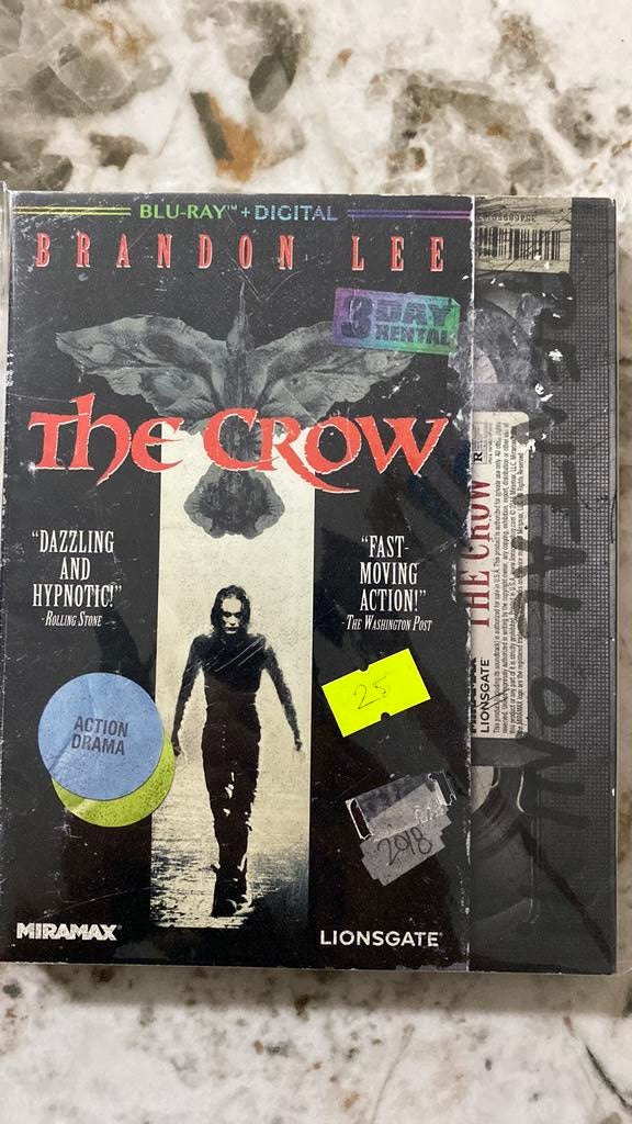 The crow blu ray special edition VHS slipcover, Ophalen of Verzenden, Zo goed als nieuw, Horror