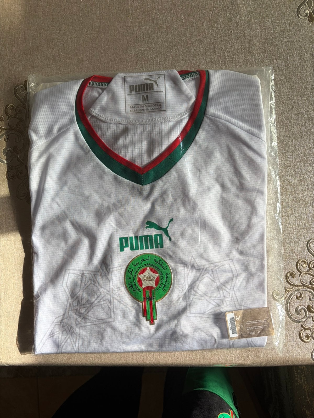 Marokko voetbalshirt wit en rood, Ophalen of Verzenden, Zo goed als nieuw, Shirt